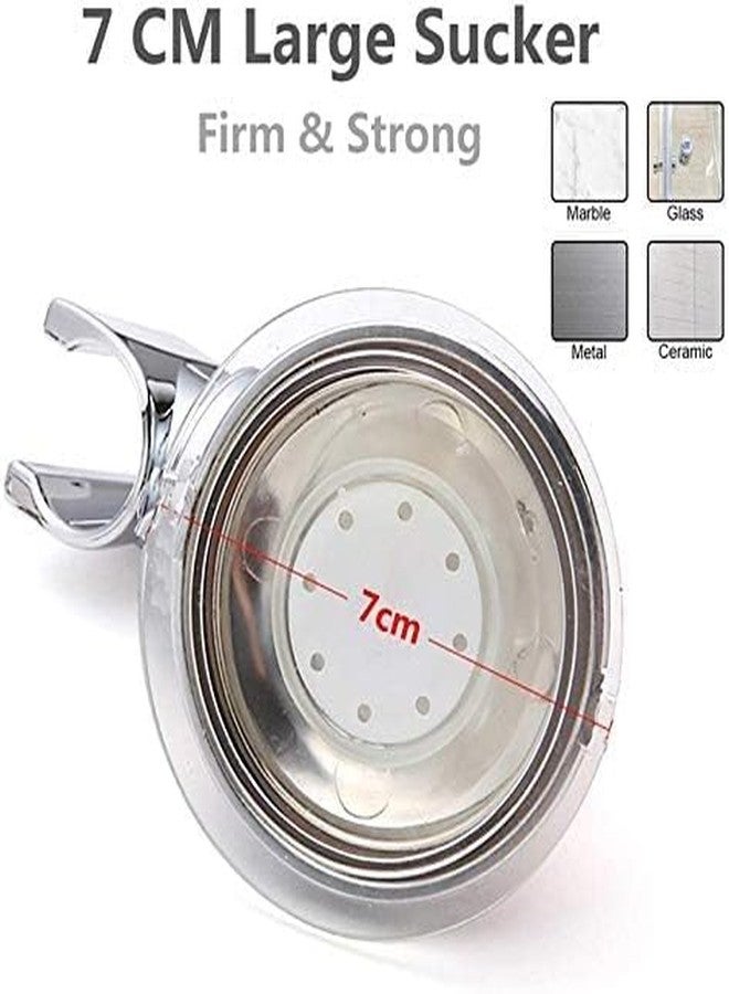 DREWIT STAR Adjustable Shower Head Holder Bathroom Chrome Wall Mount Strong Suction Handheld Universal Wall Mounted Bracket, No Drilling Required - Image 4
