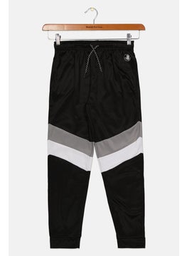 Kids Boy Solid Jogger Pant, Black Combo