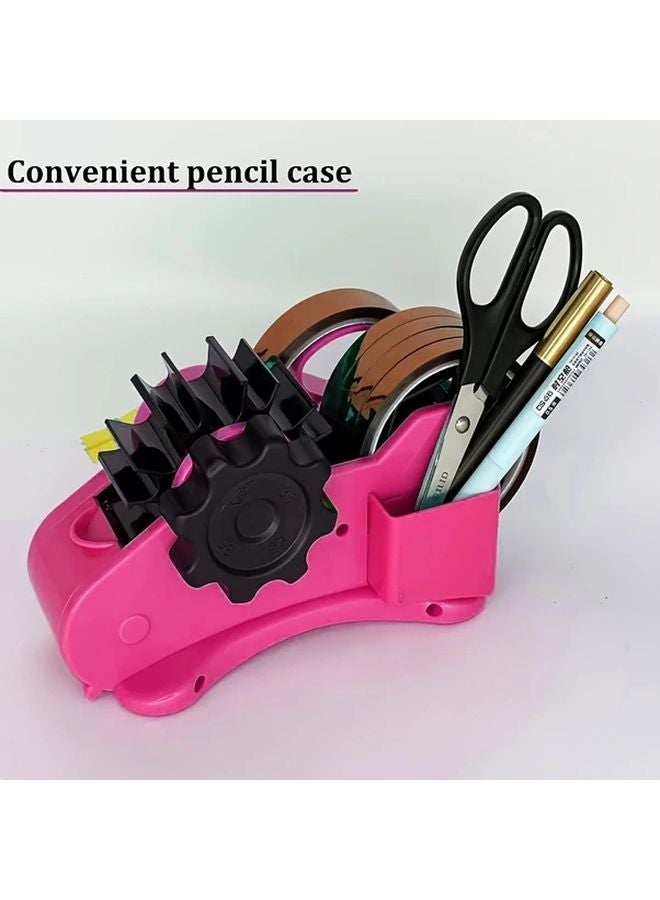 Pink Heat Transfer Tape Dispenser Dual Roll Core Semi Automatic With Separator Slot - Image 4