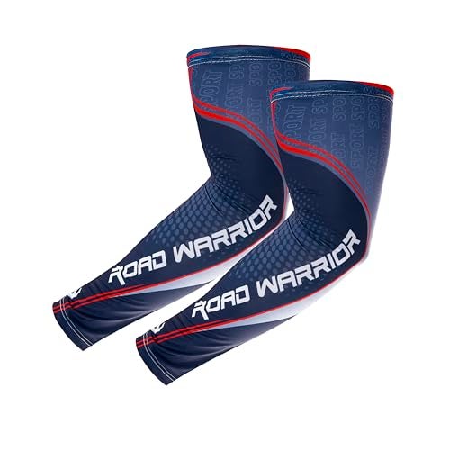 BADOWL Arm Sleeves for Men & Women|UV Protection Hand Sleeves for Boys & Girls|Arm Cover for Biking, Cricket, Cycling, Outdoor Sports (Blue) - Image 1