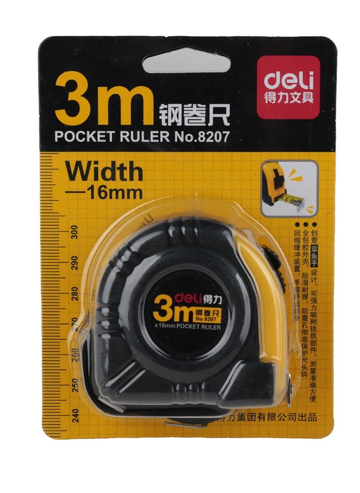 Deli Steel Pocket Measuring Tape 3 Meter Length  - Image 1