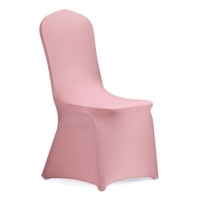 STRETCH SPANDEX CHAIR COVER FOR WEDDING PARTY DINING BANQUET EVENT DUSTY ROSE 12