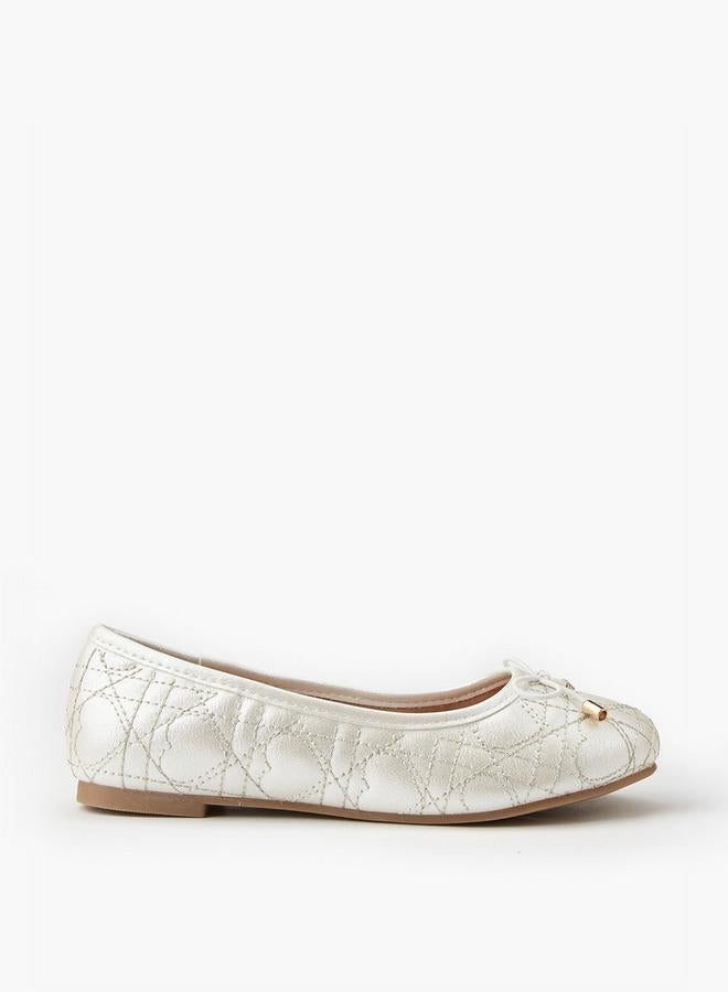 Little Missy Girls' Quilted Ballerina Shoes - Image 1