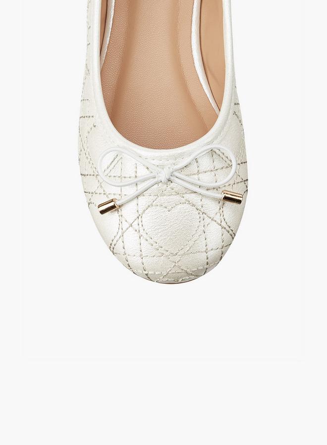 Little Missy Girls' Quilted Ballerina Shoes - Image 4