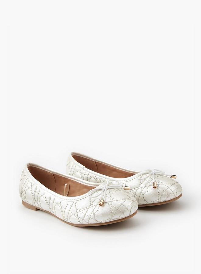 Little Missy Girls' Quilted Ballerina Shoes - Image 2