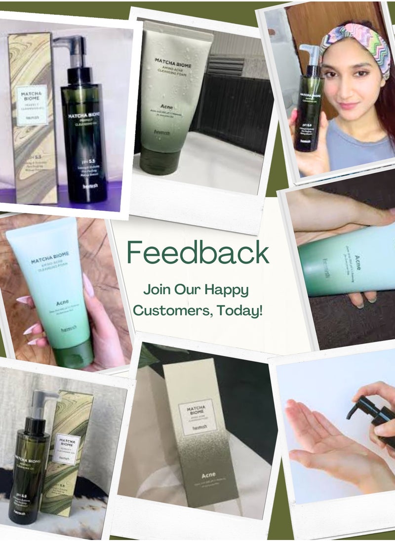 Heimish Heimish Matcha Biome Cleansing Duo: Biome Cleansing Oil & Amino Acne Cleansing Foam 150ml Each & Face Scrubber  - Image 3