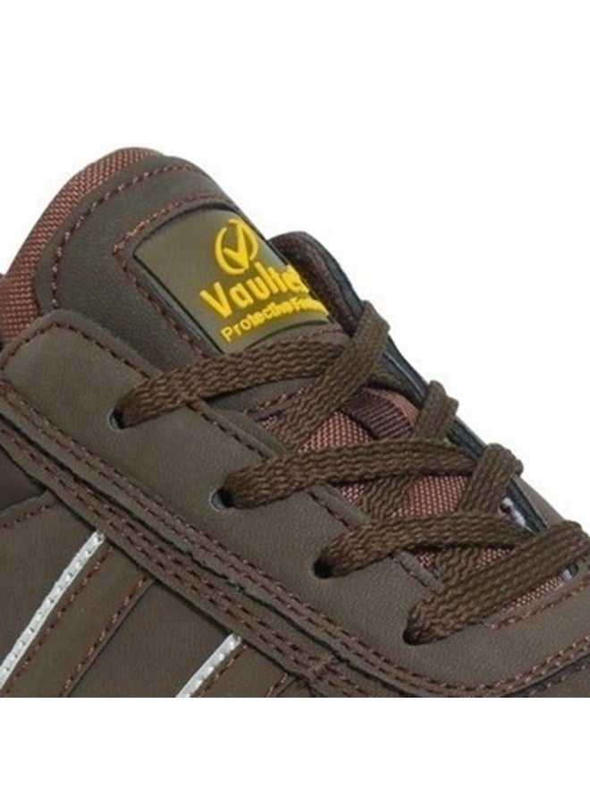 Vaultex MLR Low Ankle Safety Shoes, Brown, 44 - Image 3