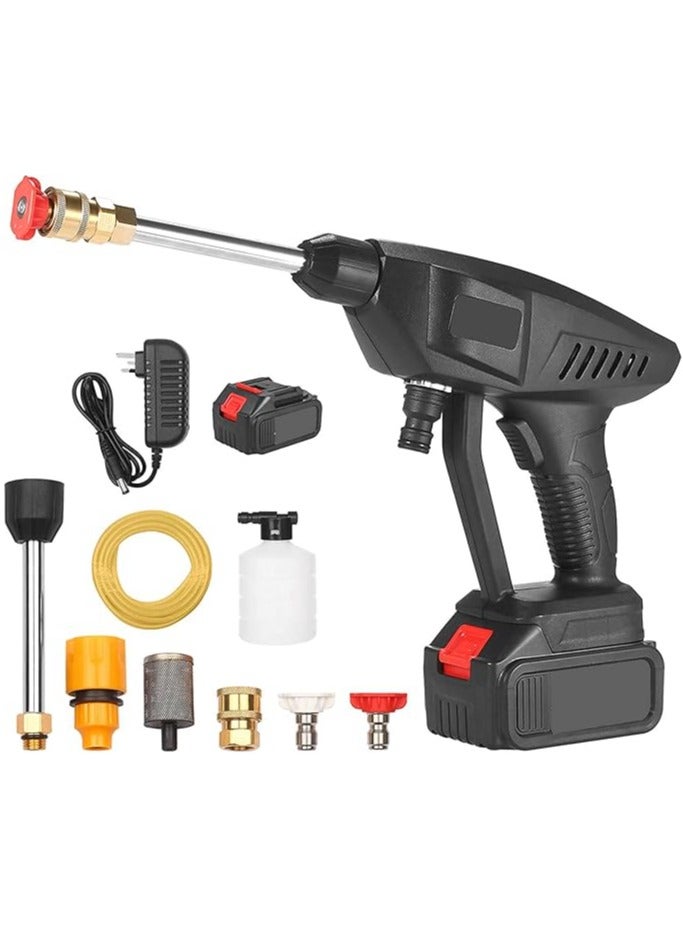 8107 Wireless Lithium-ion Battery Charging Car Wash Machine 200W Household Electric Water Spray Gun