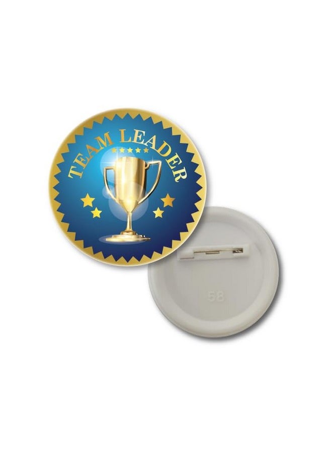 D2c D2C Team Leader Badge - 58MM Round Pin Back Button - Ideal for Offices, Schools, and Leadership Recognition Awards 10 Qty  - Image 1