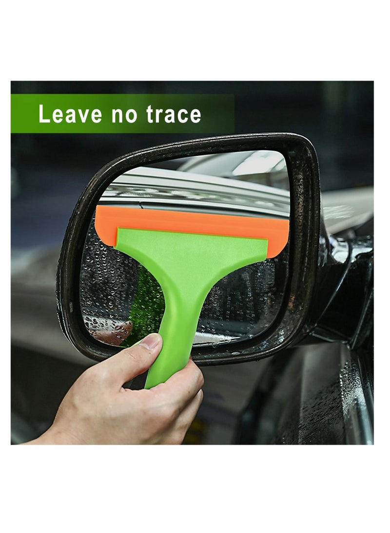 SYOSI Silicone Small Squeegee,Flexible Rubber Squeegee,Shower Squeegee W/Non-Slip Handle Auto Water Blade Window Tint Squeegee for Car Windshield Mirror Glass Door Bathroom 2PCS (Green) - Image 4