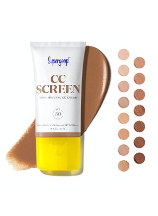 CC Screen SPF 50 PA++++ CC Cream 100% Mineral Color-Corrector & Broad Spectrum Sunscreen Tinted Moisturizer Concealer & Buildable Coverage Foundation - 1.6 fl oz - pzsku/Z2A420693BC746B1820D4Z/45/_/1653054570/8f22173a-a7ce-4f6d-9ac2-44e09eef4ed3