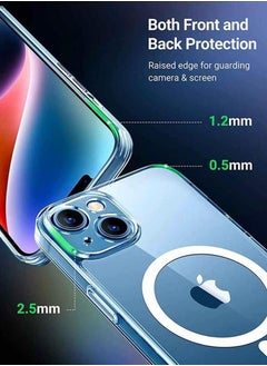 Generic Magnetic Case for Iphone 14 Plus 6.7 Inch Compatible With Magsafe Wireless Charging Anti-scratch Bumper Cover Clear Tpu  - Image 3
