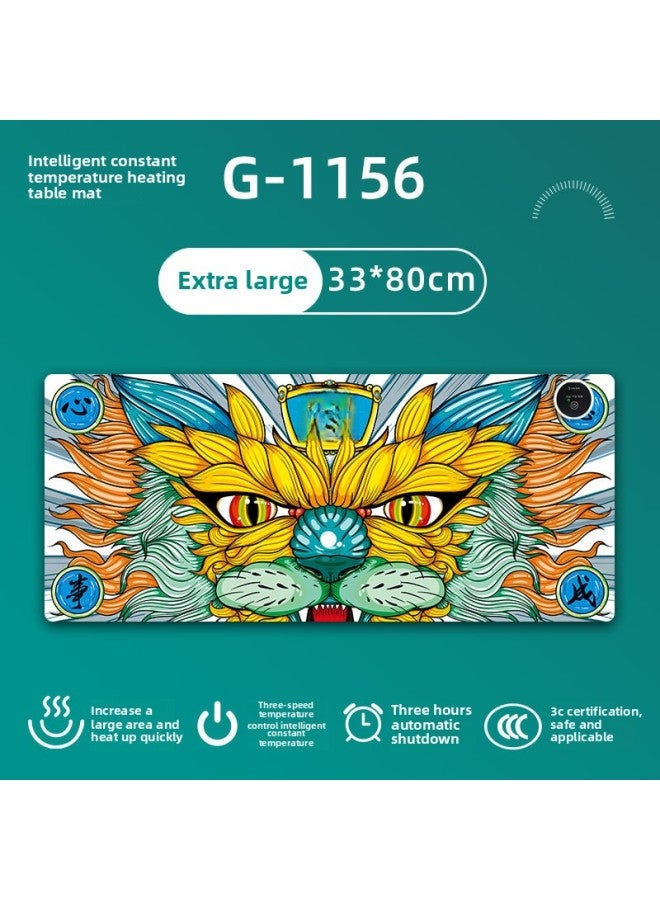 Cartoon Heating Table Mat Office Mouse Pad Quick Heating Digital Display Table Mat Winter Heating Pad Hand Warmer-Color:330*800 Heating Pad-Pattern:G-1156 - Image 1
