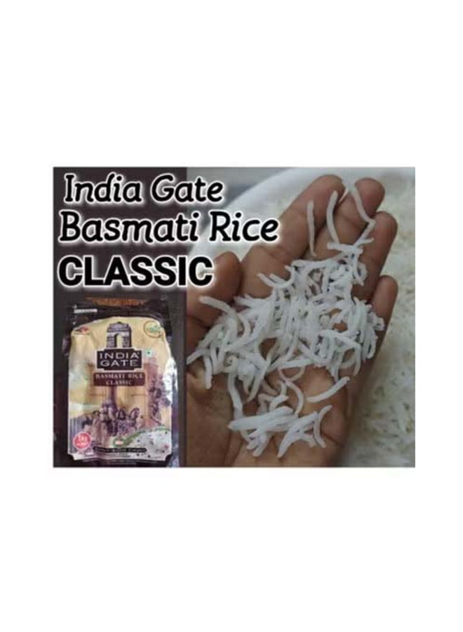 India Gate أرز بسمتي كلاسيكي 1 كجم × عبوة من 2 - Image 2