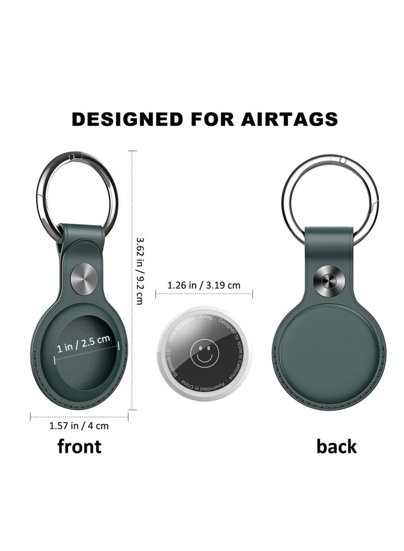 Excefore Airtag Case with Key Ring, 4 Pack Full-Body Shockproof AirTags Holder with Keychain, Waterproof Anti-Scratch Rugged Protective Cover for Apple Air Tag for Pet Collars, Wallet, Keys - Image 2