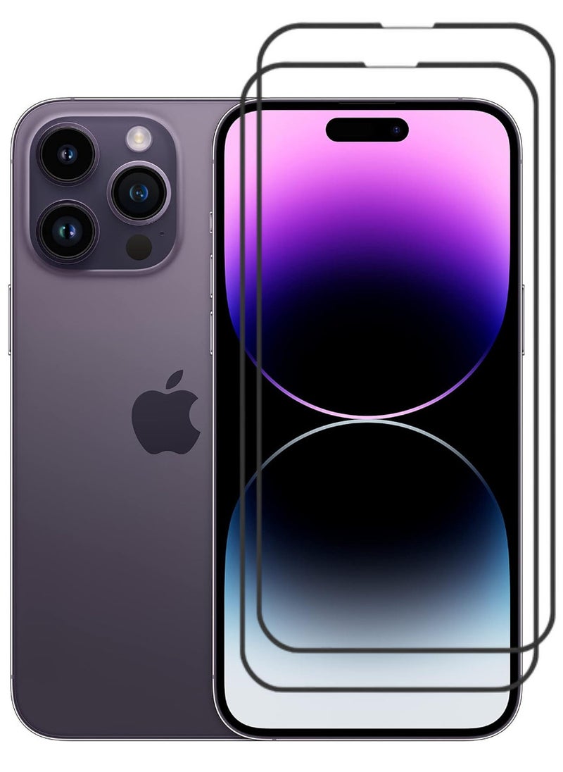 RAYON 2 Pack Tempered Glass Screen Protector 5D Designed For iPhone 14 Pro Max Full Screen Coverage And Bubble Free - Image 1