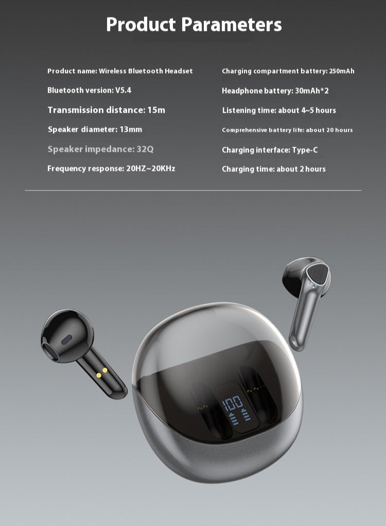 Bluetooth earphones in ear, ultra long battery life, noise reduction, gaming bass, wireless sports earphones - Image 5