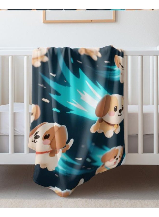 عام بطانية رقيقة من الفانيلا الكرتونية للأطفال والرضع (دافئة ومريحة، ومناسبة للنوم والألعاب) 70 سم * 100 سم - Image 3