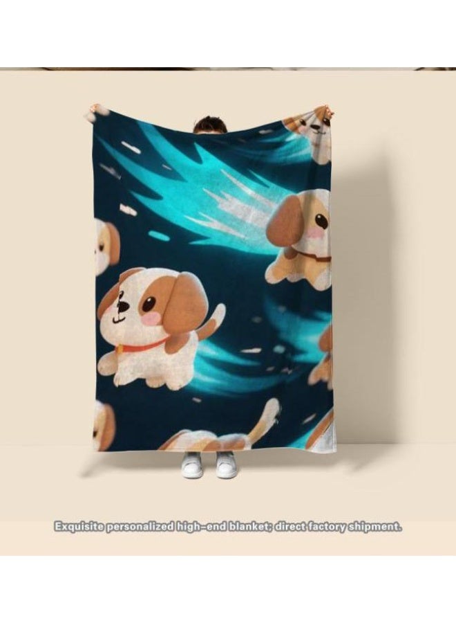 عام بطانية رقيقة من الفانيلا الكرتونية للأطفال والرضع (دافئة ومريحة، ومناسبة للنوم والألعاب) 70 سم * 100 سم - Image 2