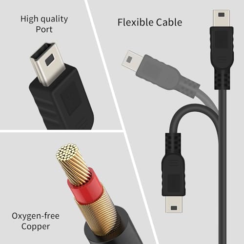 Duttek Right Angled 90 Degree 3-Pole 3.5mm DC Male AUX Audio Jack to Mini USB Male Microphone Adapter Cable-0.3m/Black - Image 5