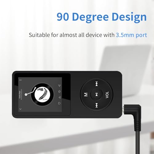 Duttek Right Angled 90 Degree 3-Pole 3.5mm DC Male AUX Audio Jack to Mini USB Male Microphone Adapter Cable-0.3m/Black - Image 4