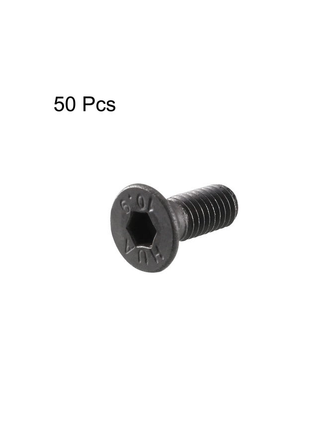 uxcell براغي سداسية رأس غاطس من الصلب الكربوني M3X8Mm 10.9 عبوة من 50 - Image 3