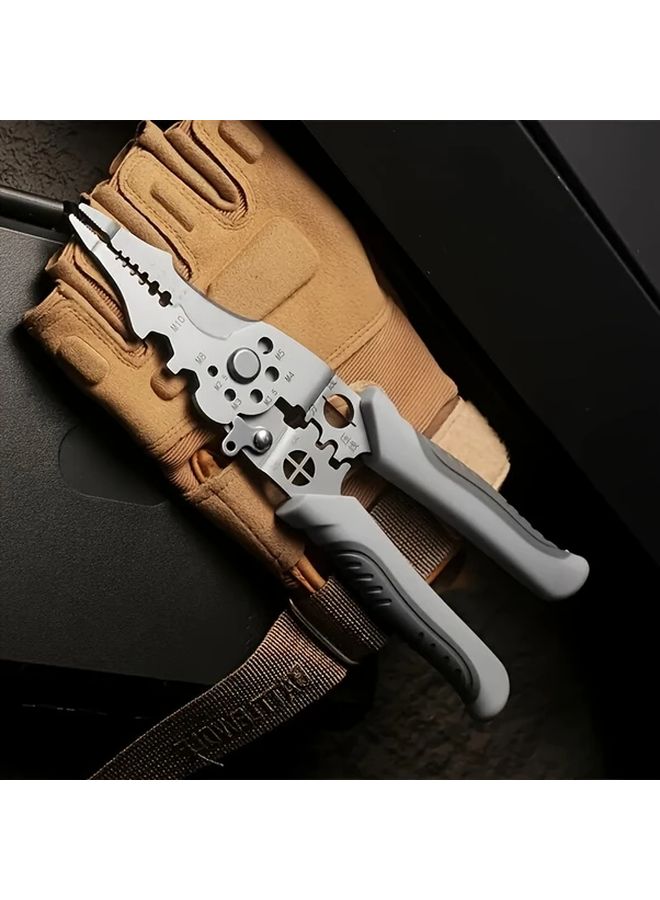 1pc Heavy Duty Multi Functional Electrician Pliers Ergonomic Non Slip Grip - Image 2
