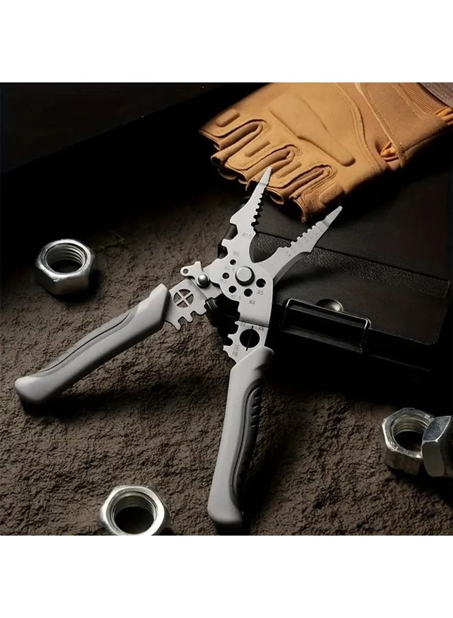 1pc Heavy Duty Multi Functional Electrician Pliers Ergonomic Non Slip Grip - Image 3