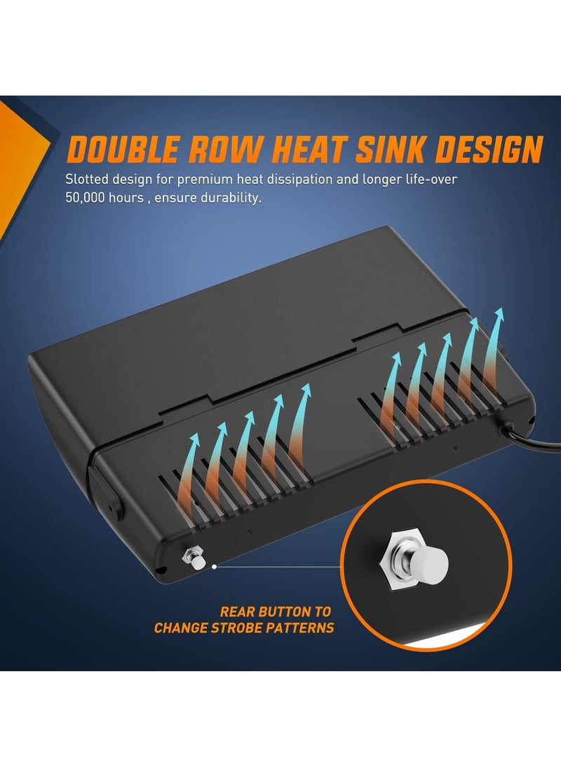 SYOSI Emergency Strobe Lights for Windshield, Hazard Warning Safety Flash Lights with Suction Cups, Super Bright LED, 18 Flash Modes, for Police, Firefighters, Vehicle, Truck Enforcement, Red and White - Image 4