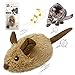 Gigwi Interactive Cat Toy Mouse Moving Automatic Cat Toys Mice Electronic with Furry Tail Automatic Squeaky Cat Toys for Kitten IndoorOutdoor Exercise BrownEar - Image 3