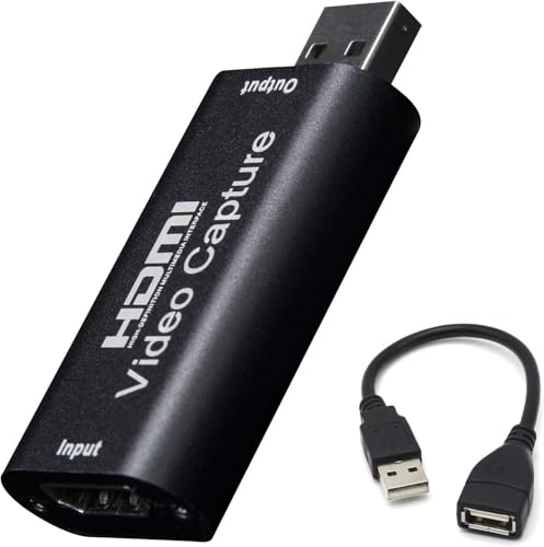 BlueAVS HDMI to USB Video Capture Card 1080P for Live Video Streaming Record via DSLR Camcorder Action Cam (Black) - Image 1