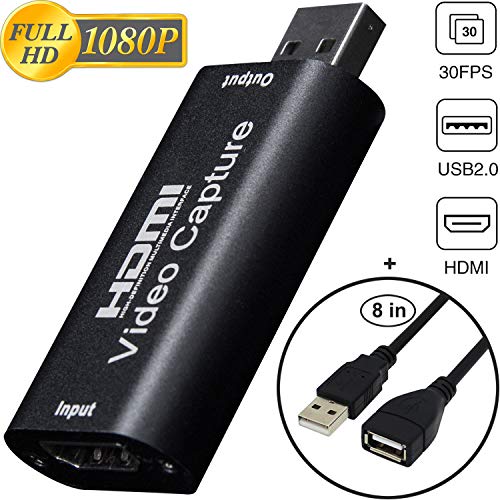 BlueAVS HDMI to USB Video Capture Card 1080P for Live Video Streaming Record via DSLR Camcorder Action Cam (Black) - Image 2