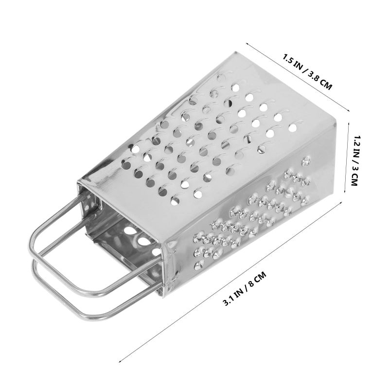 4 Sided Stainless Steel Cheese Grater Handheld Vegetable Shredder With Dual Wire Slicer - Image 3