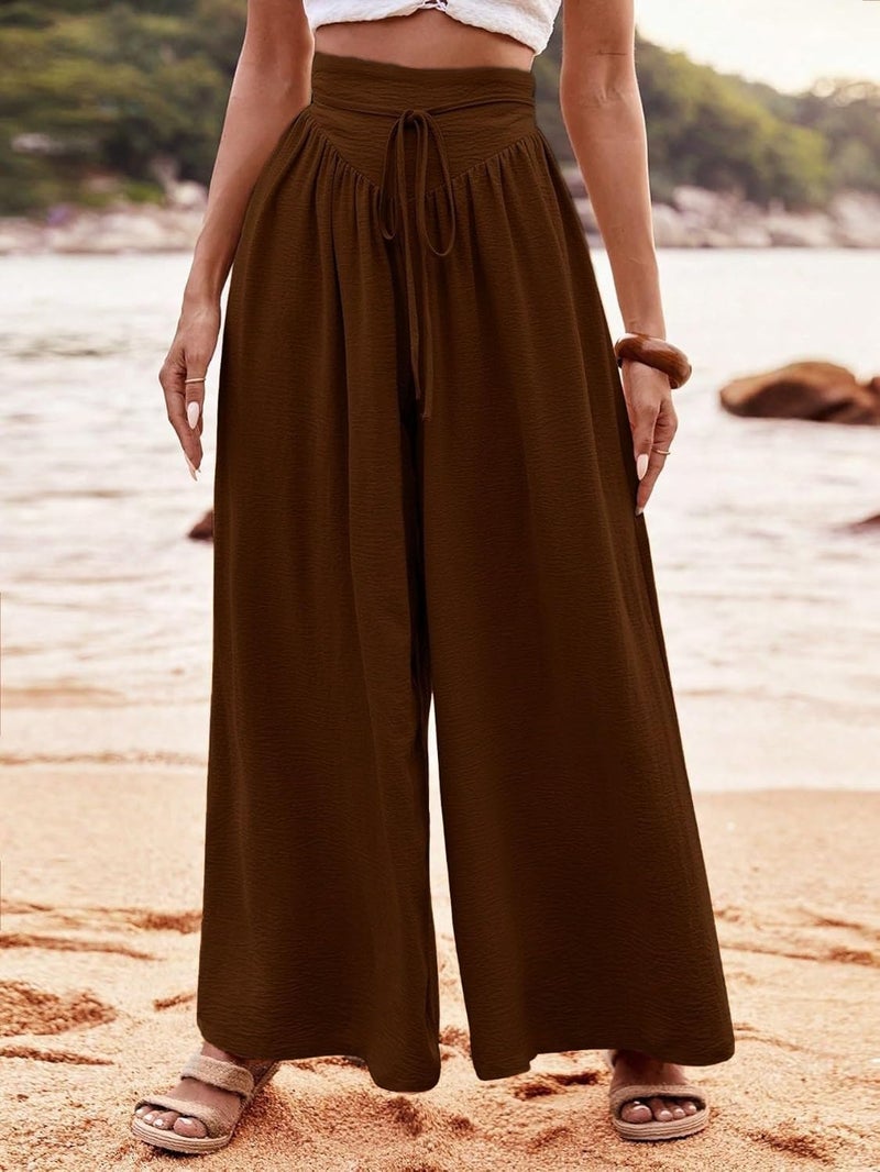 KOTTY Womens Solid Lightweight Duqqa Brown Pant (Brown,XL)-KTTWOMENSPANT700XL - Image 3