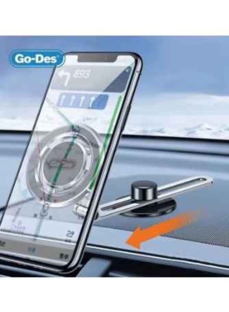 GO-DES 360° Rotation Super Magnetic Mobile Phone Car Holder for All Mobiles - Image 2
