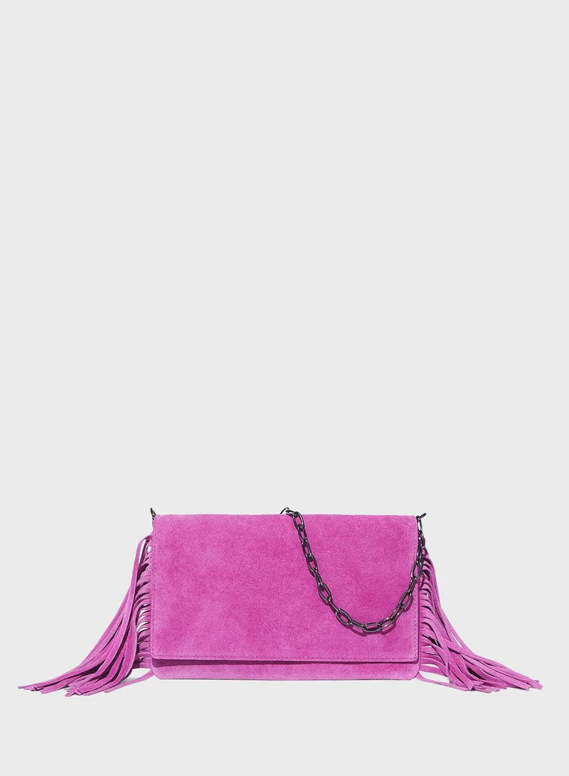 PARFOIS Fringes Leather Crossbody Bag