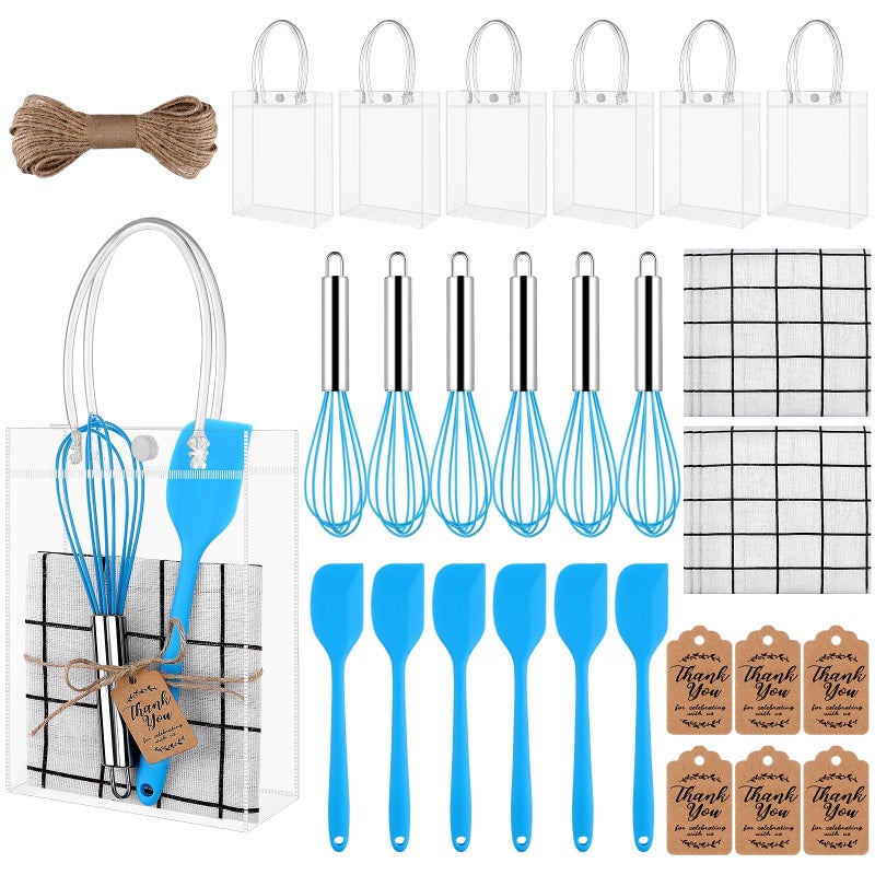 Beupy 30 Pcs Baby Shower Prizes for Game Winner Baby Shower Games Guest Gifts Silicone Whisk Spatula Gift Bag Kitchen Towel for Wedding Bridal Shower Favors - Image 1