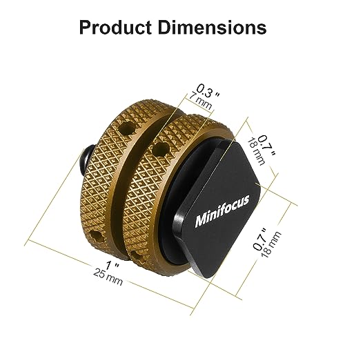 MINIFOCUS 4 Packs Camera Hot Shoe Mount Adapter, Double Nut with 1/4" and 3/8" Aluminum Alloy Tripod Screw Flash Shoe Mount for LED Monitors, Microphone, DSLR Field Monitor - Image 5