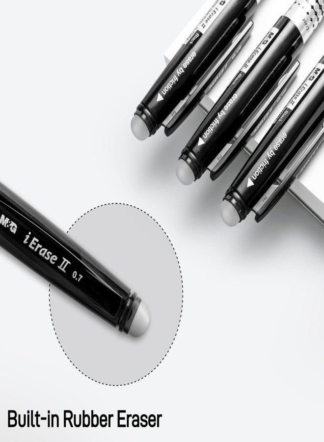M&G Eraserable Pens, 6Pcs Black Ink Eraserable Gel Pens, Cap-on - Image 2