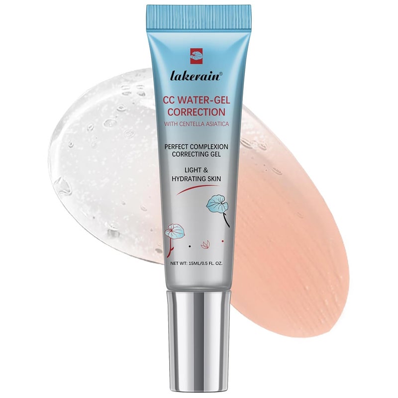 CC Watergel Correction Cream With Centella  Complexion Correcting gel  Lightweight  Hydration Skin NonGreasy  Soothes and Moisturizes skin Even Skin Tone Transparent