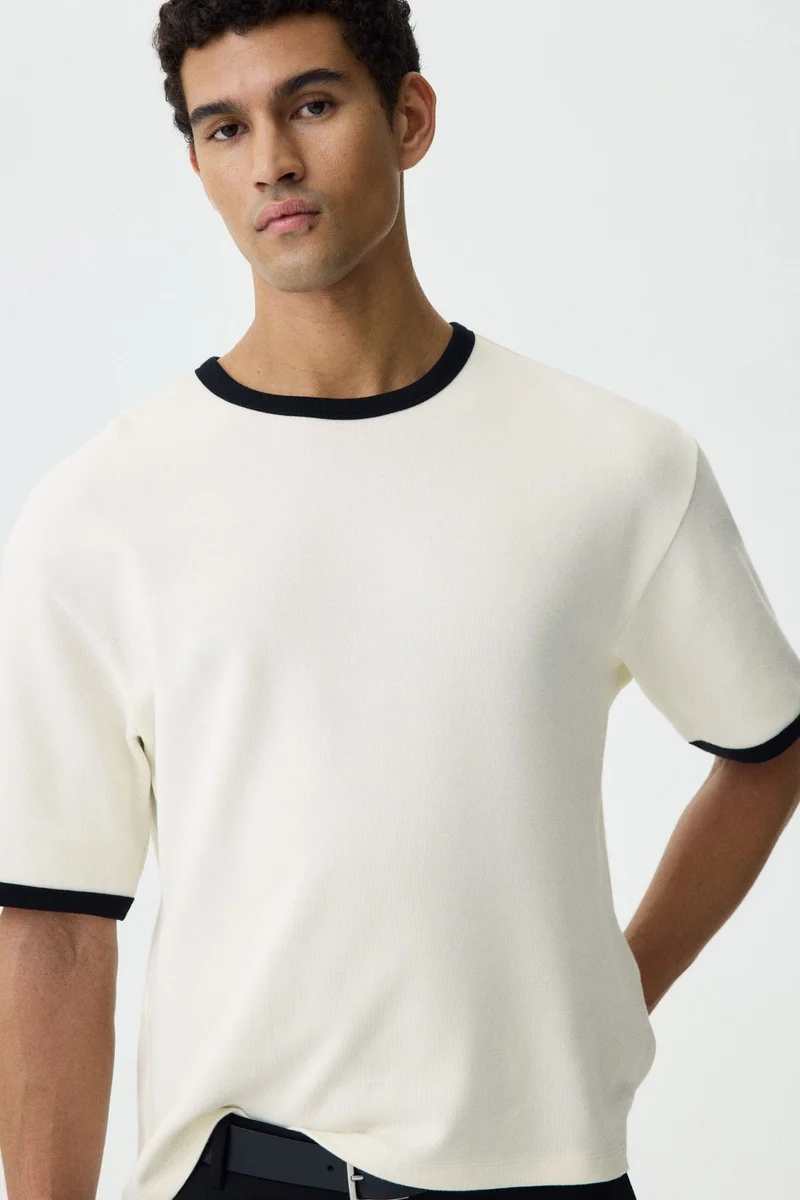 H&M  Relaxed Fit Boxy cotton T-shirt for Men | Best Price UAE