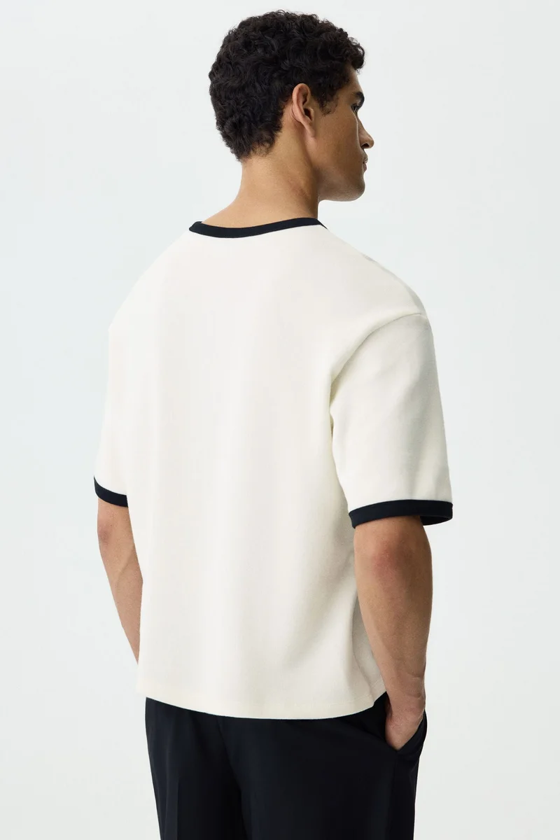 H&M  Relaxed Fit Boxy cotton T-shirt for Men | Best Price UAE