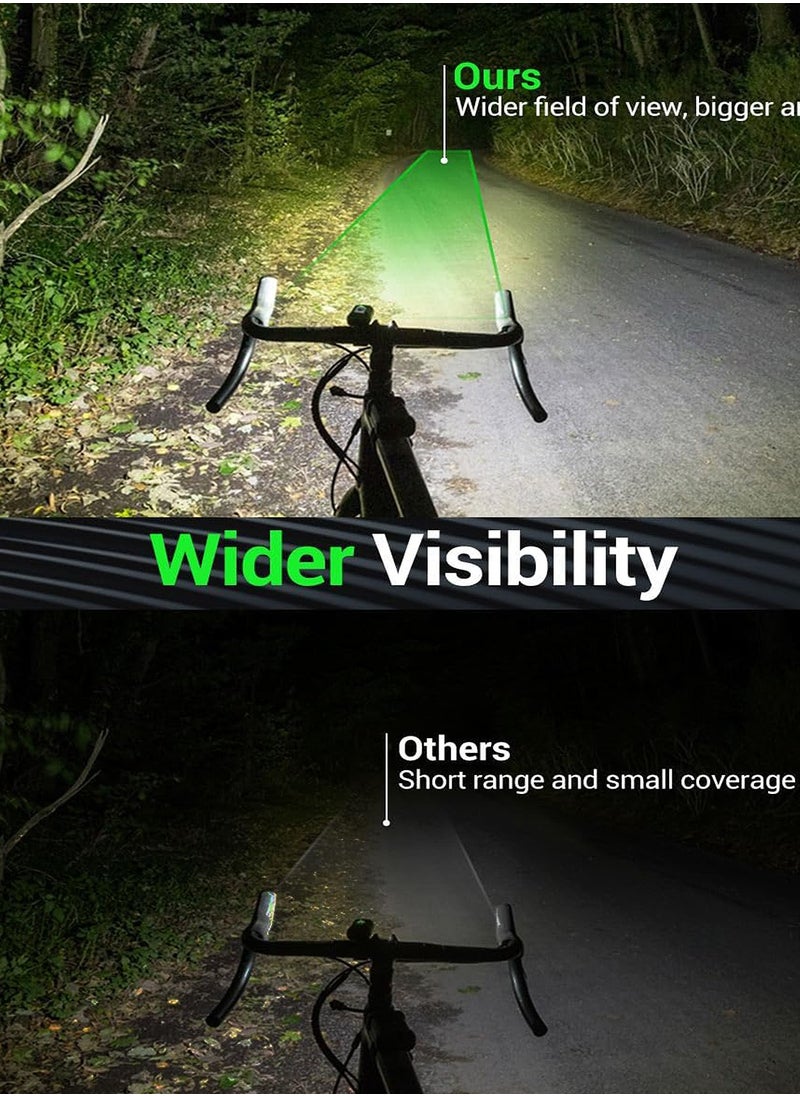 Rightsure Bike Lights Set, Back Rear Light with Turn Signal, Ultra Bright LED Cycle Light Front, USB Rechargeable Bicycle Lights Taillight , IPX5 Waterproof and 6 Mode Fits All Bicycles, Mountain,Road  - Image 4