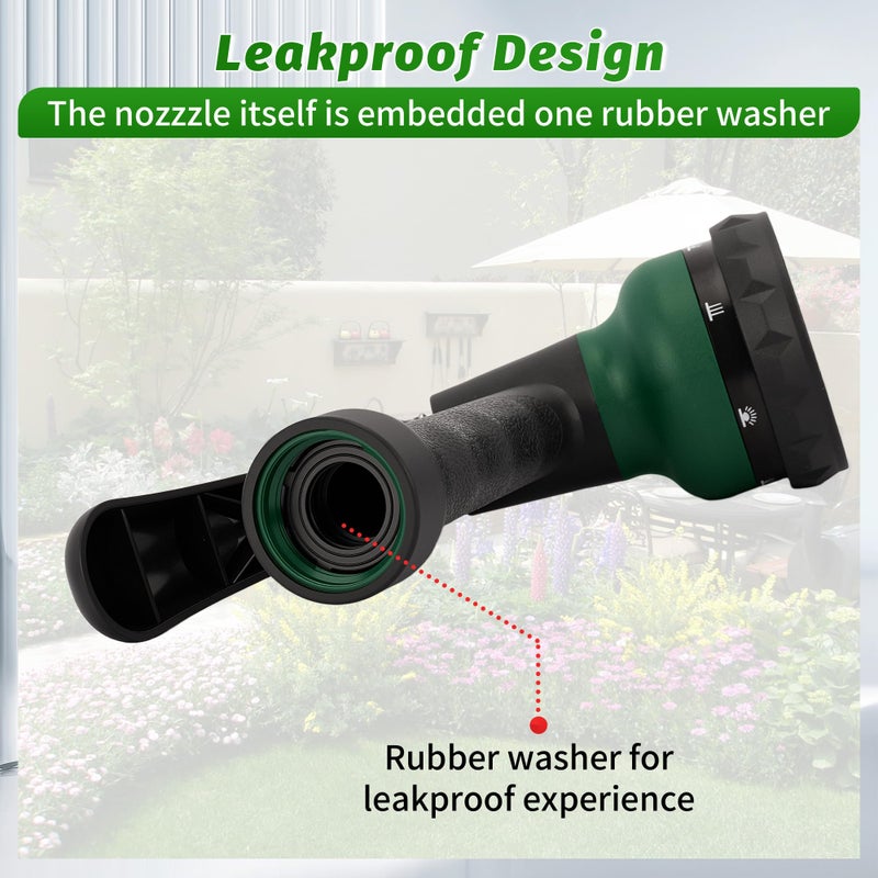 AUTOMAN Garden Hose Nozzle, 2 Pack Water Sprayer Nozzle with 7 Adjustable Watering Patterns,Slip Resistant Nozzle for Plants,Lawn,Washing Cars,Window Cleaning,Showering Pets & Outdoor Fun - Image 5