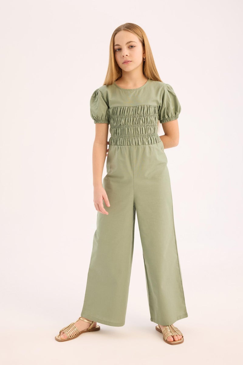 DeFacto Green Girl Girl Cotton Jumpsuit Casual - Image 4