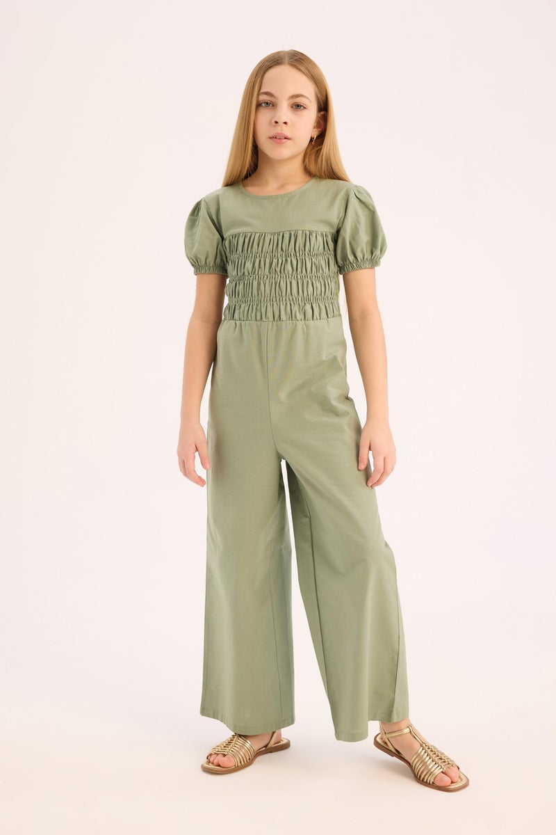 DeFacto Green Girl Girl Cotton Jumpsuit Casual - Image 3