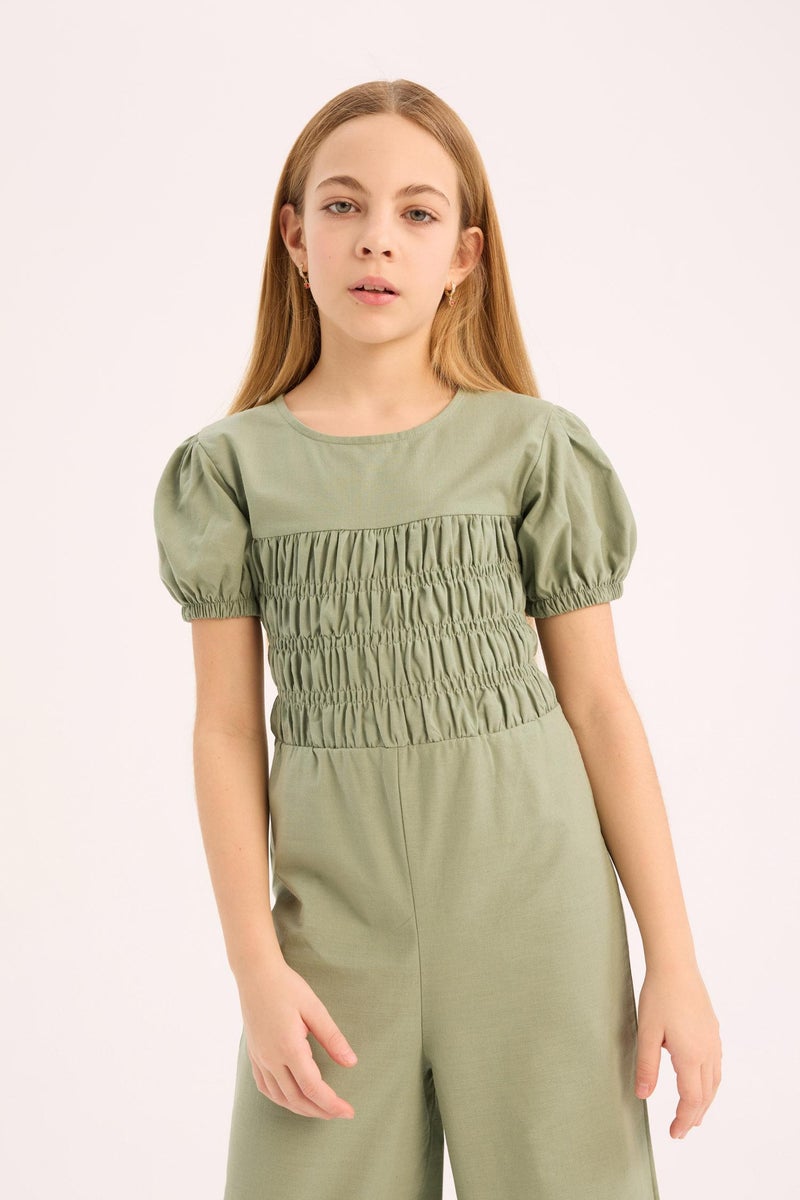 DeFacto Green Girl Girl Cotton Jumpsuit Casual - Image 5