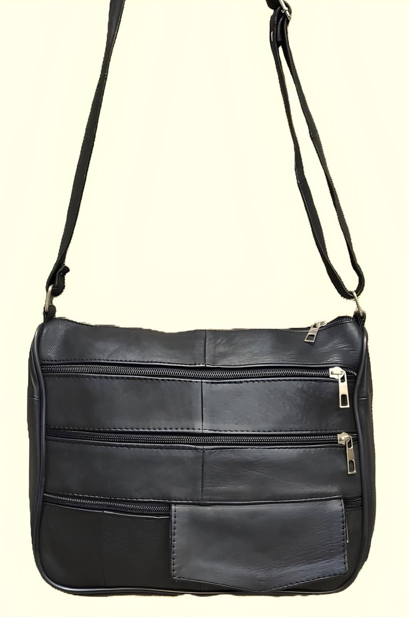 Erzeno Leather Multi-compartment Women's Crossbody Shoulder Bag  - Image 1