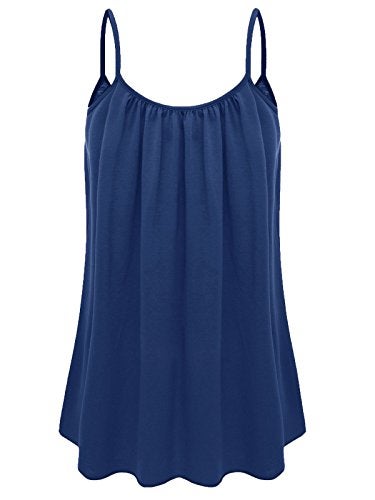 7th Element Plus Size Tank Tops for Womens Camisoles Cami Loose Fit Sleeveless Summer Dressy Shirts Blouse 2025 Summer(Navy Blue,3X) - Image 5