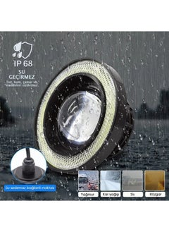 Eraks Lens Angel LED Ring Fog Headlight Body Waterproof Angel White 76 mm  - Image 5